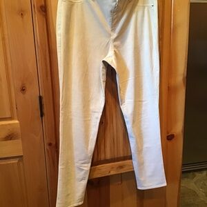 Chico’s faux suede cream colored pants.